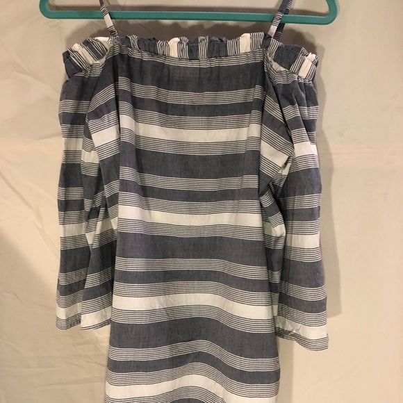 Tahari ASL Woven Top in Stripes - Picture 3 of 5